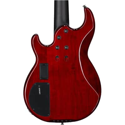 Yamaha BB735A Electric Bass Guitar, 5-String (with Gig Bag) Fired Red image 5