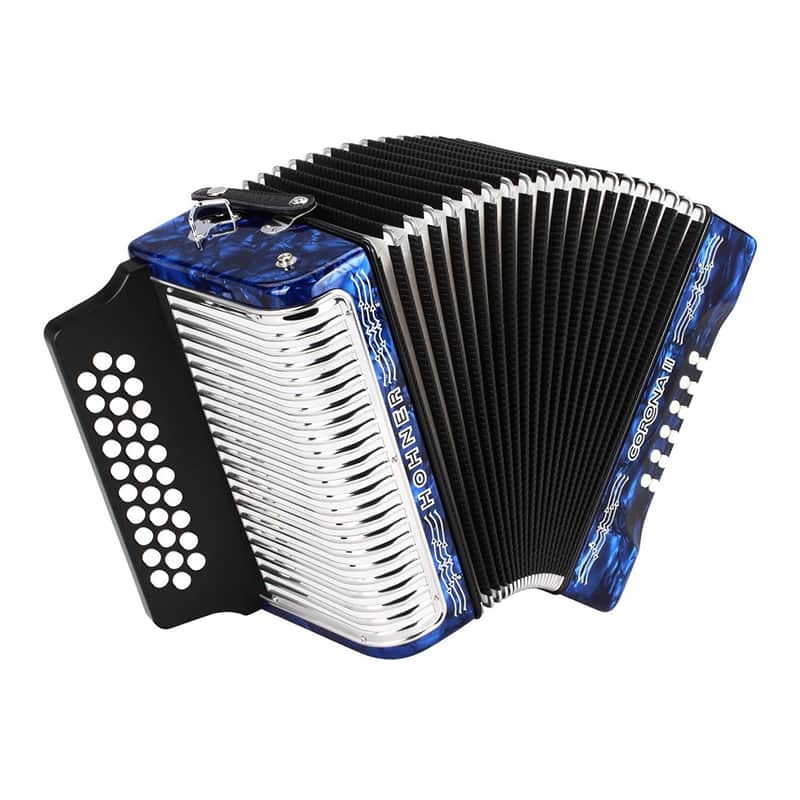 Hohner 3500GBL Corona II Diatonic Accordion (GCF Keys, Pearl Dark Blue) image 1
