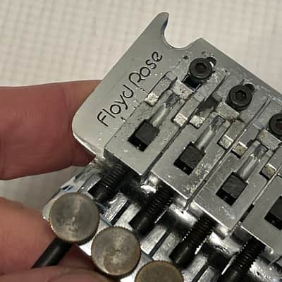 1980's Era Original Floyd Rose Made in Germany Chrome Tremolo Bridge Vibrato Kramer Guitar FU Tone Brass Block image 16