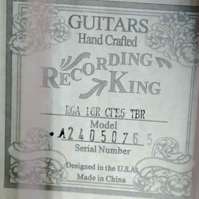 Recording King RGA-16R-CFE5 Road King Grand Auditorium Acoustic Electric Guitar image 5