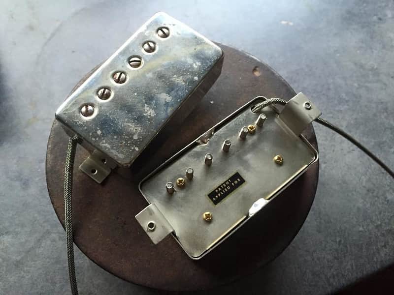 Wizz Pickups Premium Clone PAF Aged Nickel Covers image 1