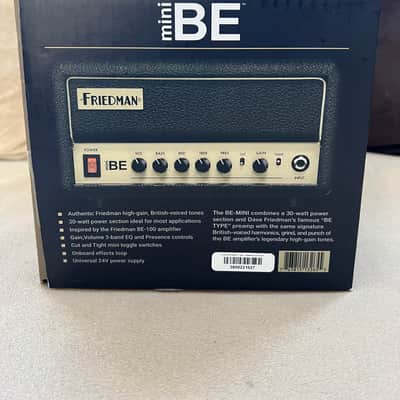 Friedman BE-Mini 30-Watt Solid State Guitar Amp Head 2021 - Present - Black image 10