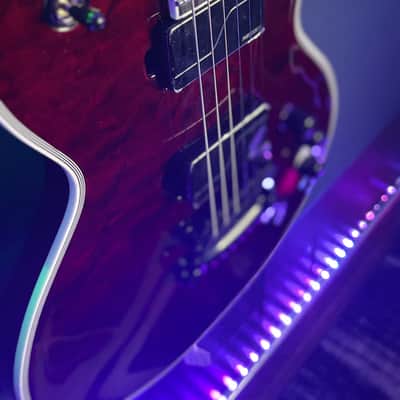 ESP LTD EC-1000 Deluxe 2025 - Transparent Cherry with ESP case image 3