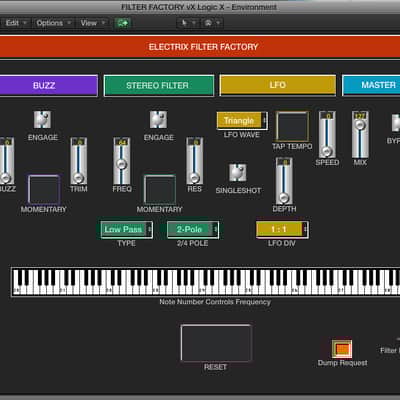 Virtual editor / programmer - Electrix Filter Factory - LOGIC v4 - X