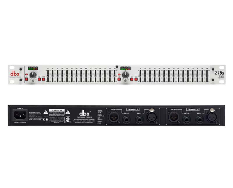 DBX 215s Dual Channel 15-Band Graphic Equalizer Switchable ±6 or ±15 dB 1U EQ image 1