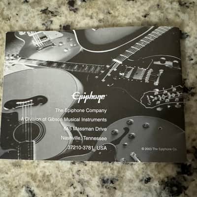 Epiphone Owners Manual 2003 Casino Les Paul Flying V AlleyKat B. B. King Special II Fat 210Jack Cassidy Bass image 11