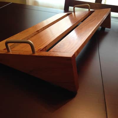 Custom 19.5" Oak Wood Pedalboard- Polyurethane Finish. FREE Shipping! image 3