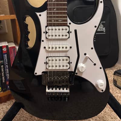 Ibanez JEMJR-BK Steve Vai Signature with Jatoba Fretboard 2022 - Present - Black image 1