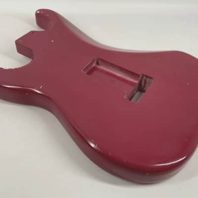 MJT Lightweight Strat Body 4lbs Alder 2026 - Aged Nitro Burgundy Mist image 8