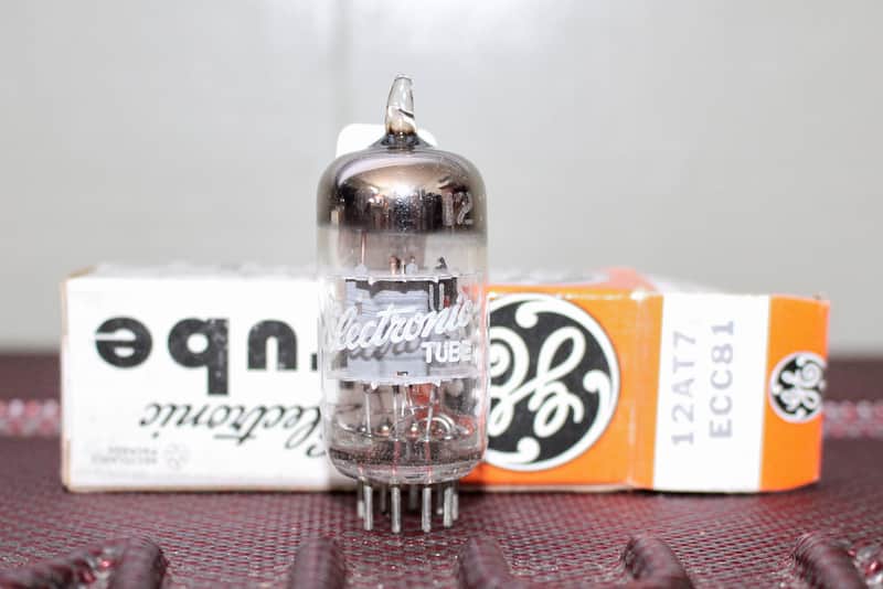 GE 12AT7 ECC81 GRAY PLATE HALO GETR PERFECT BALANCE NOS++ NIB VINTAGE 1976 image 1