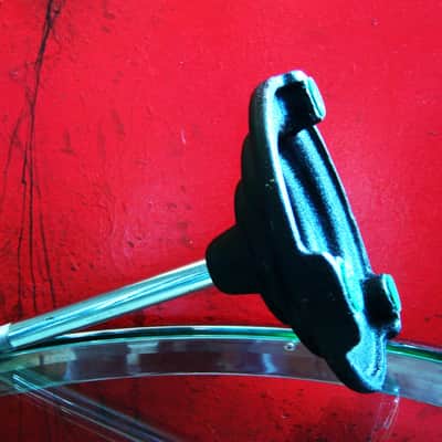 Vintage RARE 1940's Bud Radio Products 589 model microphone desk stand cast iron deco Atlas Shure image 10