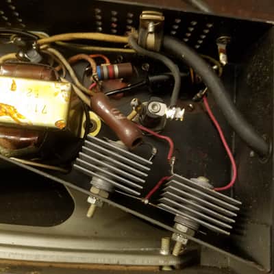 DuKane Tiny mono tube amp 1A370 dual 50L6 and 6x9 AlNiCo speaker 1954 - grey paint image 15