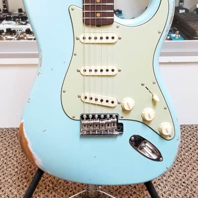 used 2024 Fender Custom Shop Late-1962 Stratocaster Relic in Faded Aged Daphne Blue, Excellent Condition with OHSC & Paperwork! image 10