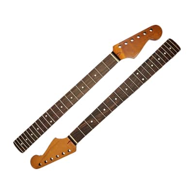 Strat Style neck Roasted maple with rosewood fretboard (Gloss) - round end frets image 1
