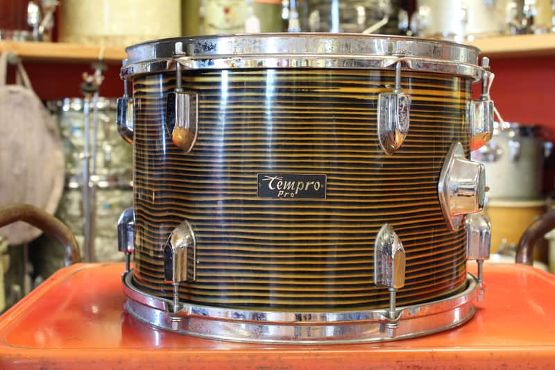 1960's Tempro 9"x13" Tom Tom in Yellow Strata image 1