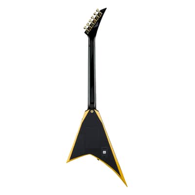 Jackson X Series Rhoads RRX24 Laurel FB Black with Yellow Bevels image 8