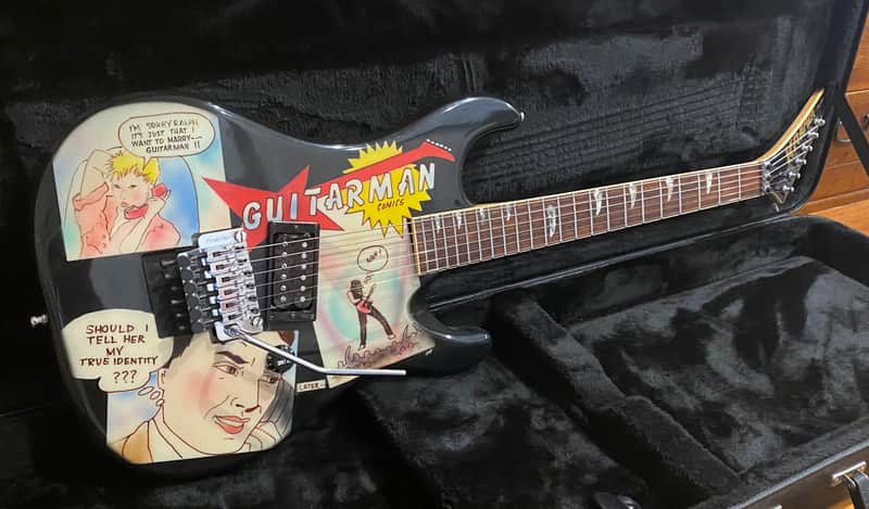 Kramer American Baretta II 1987 rare Knapp graphic - “Guitarman” image 1