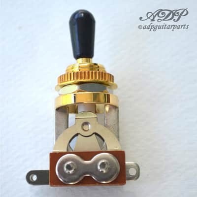 Switchcraft style 3 ways Gold Metric Toggle Switch