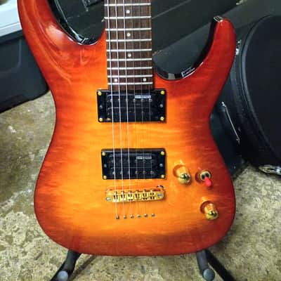 ESP - LTD MH-100QMNT **W/HSC (Polyfoam) 2014 - Amber Sunburst image 2