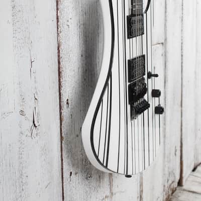 Schecter Synyster Standard Electric Guitar Gloss White with Black Pinstripes image 8