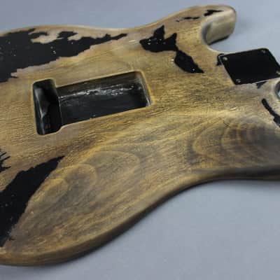 MJT Official Custom Order Vintage Aged Nitro Finish Guitar Body Mark Jenny VTS Black image 11