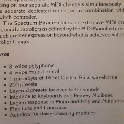 Peavey Spectrum Bass Digital Phase Modulation Synthesizer User's Guide 1992 image 6