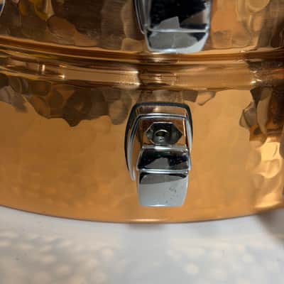 Yamaha Roy Haynes Signature 14x5.5" Hammered Copper Snare Drum image 12