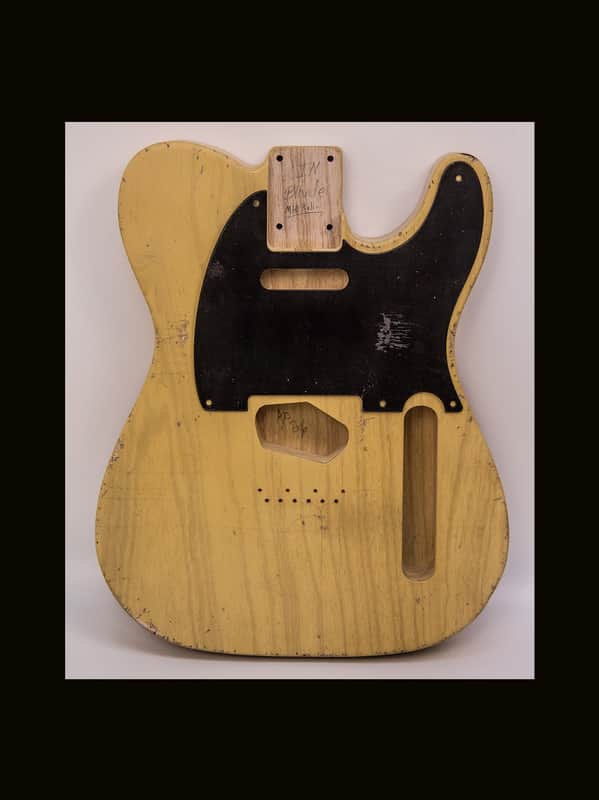 Guitar Mill T-Style Body / Swamp Ash / 3 lbs. 15 oz. / Nitrocellulose 'Nocaster Blonde' / Med. Relic (#GIN-4011) image 1