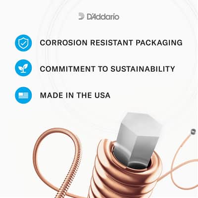 D'Addario Guitar Strings - Phosphor Bronze Acoustic Guitar Strings - EJ26-10P - Rich, Full Tonal Spectrum - For 6 String Guitars - 11-52 Custom Light, 10-Pack image 5