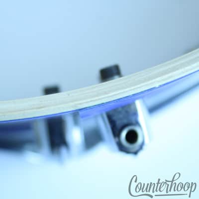 *Smith Custom Drums 14x6"Blue Satin Flame 16x Chrome Beavertail Lugs 100% Maple* image 14