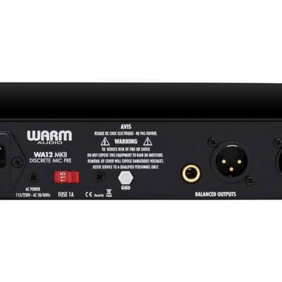 WARM AUDIO WA12 MKII BLACK Preamplificatore microfonico image 3