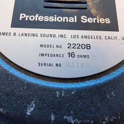 JBL 2220B 16 ohm, 15 Inch Speaker, Single image 8