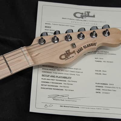 G&L ASAT Classic Fullerton Standard Vintage White - Authorized G&L Premier Dealer image 6