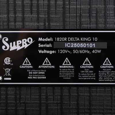 Supro Delta King 10 1 x 10-inch 5-watt Tube Combo Amp - Black and Cream image 8