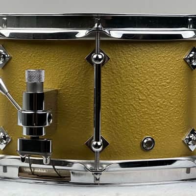 Craviotto 6.5x14" Solid Maple 2017 Prototype Stipplegold Snare Drum image 2