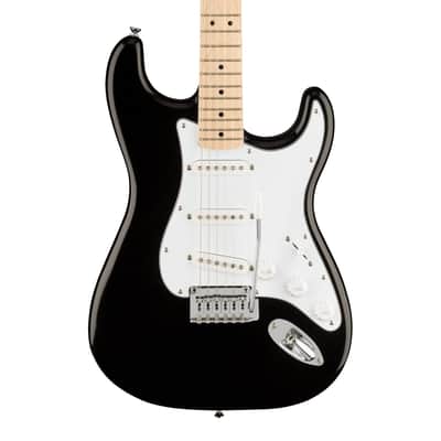 Used Squier Affinity Series Stratocaster - Black w/ Maple FB image 1