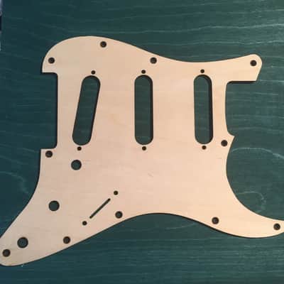 raw blank wood laser cut pickguard for Stratocaster plus guitar case sticker image 1