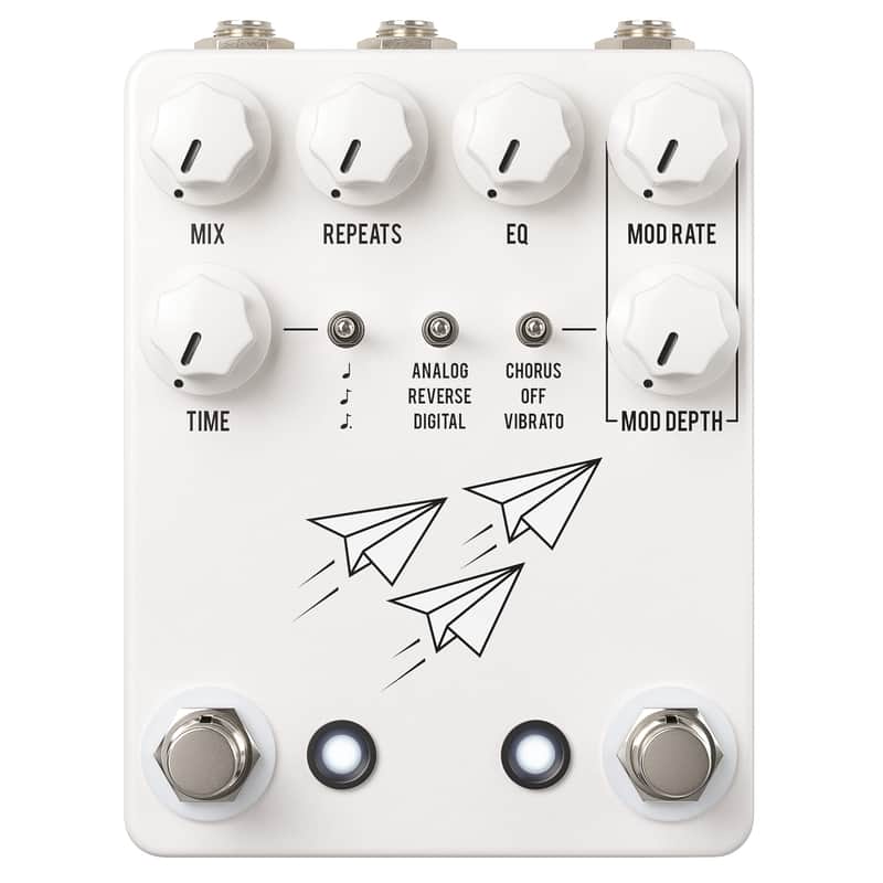 New JHS Flight Delay Guitar Effects Pedal White image 1