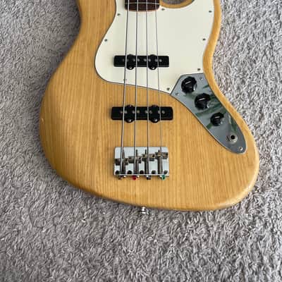 Fender FSR Jazz Bass 2004 MIM Special Edition Deluxe Natural Ash 4-String Guitar image 2