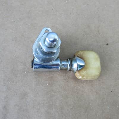 Single 1960s 1967 Grover Fender F USA Pat Pending Guitar Tuner White Button image 4