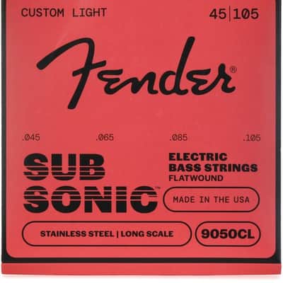 Fender 9050 SubSonic Electric Bass Strings - .045-.105 Custom Light image 2
