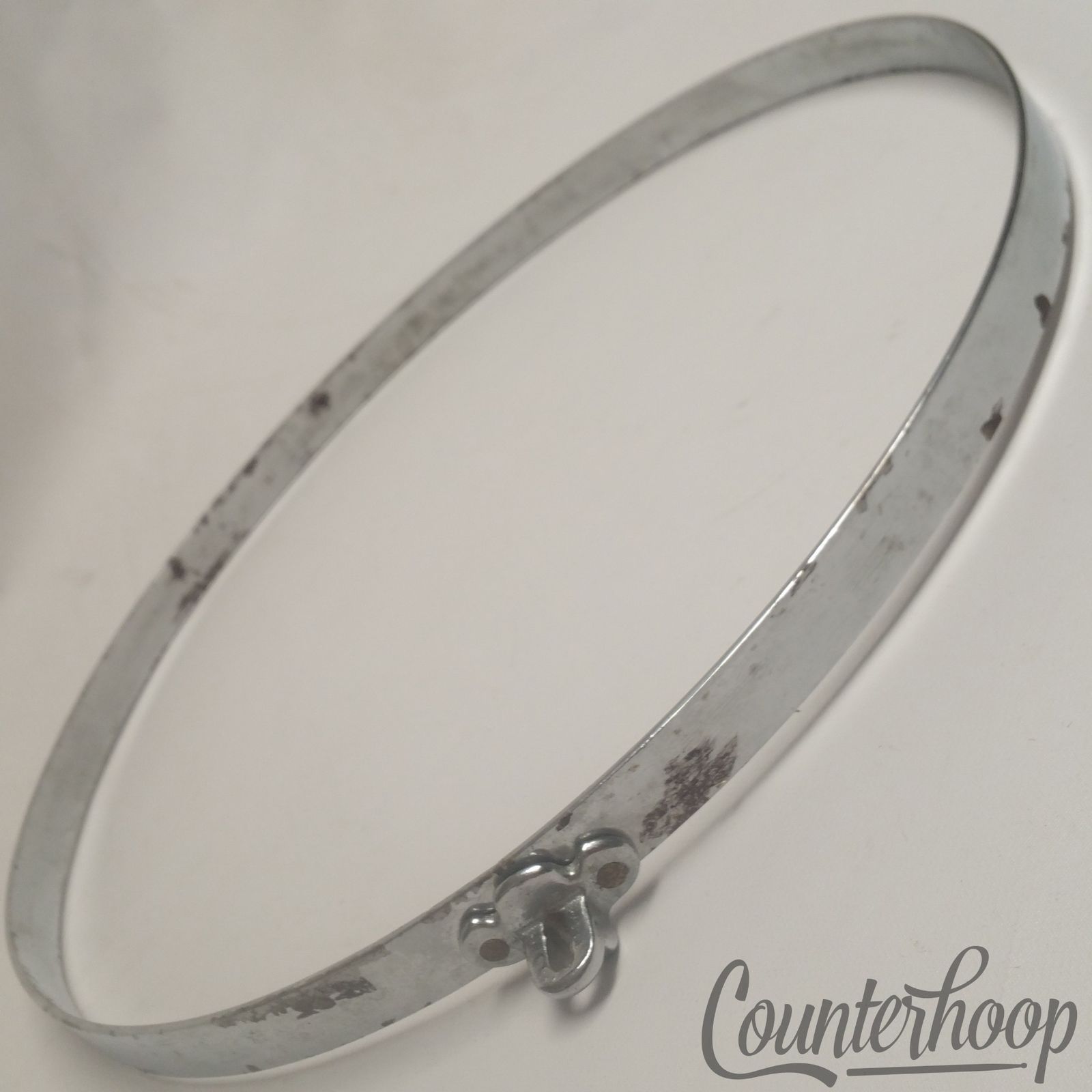 Gretsch 14"Straight Stick-Chopper Chrome Snare Drum Batter Rim/Hoop-Strainer USA — main photograph