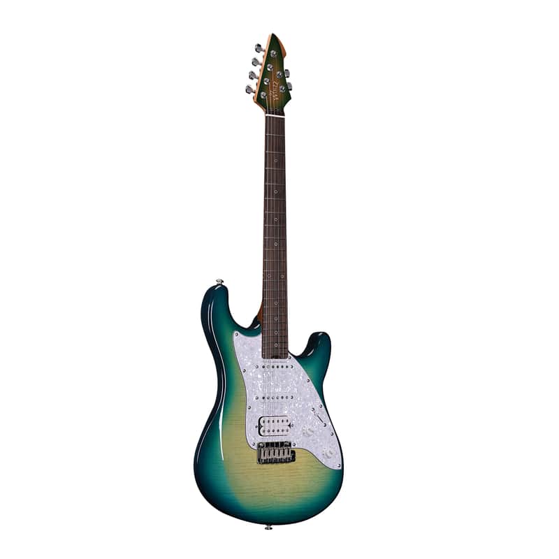 WINZZ WGS150 North American Alder Body With Roasted Maple Neck Electric Guitar,Maldives Blue image 1