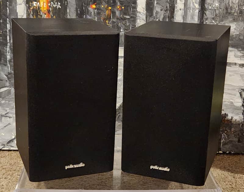 Polk Polk  R1 bookshelf speakers 90s  - Black wood veneer image 1