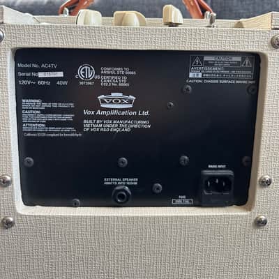 Vox AC4TV 4-Watt 1x10" Guitar Combo 2009 - 2019 Tan image 3