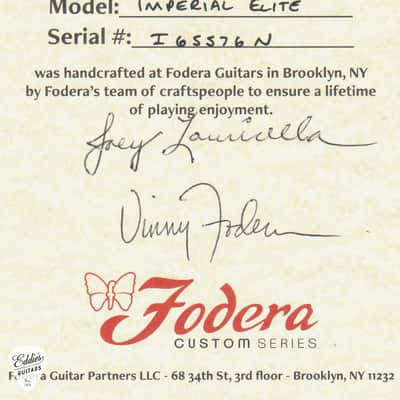 Fodera Imperial 6 Elite - Walnut/Black Limba image 16