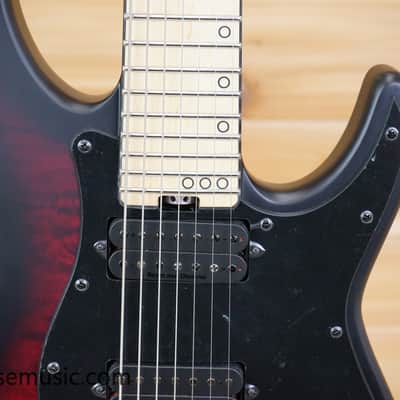 Schecter Miles Dimitri Baker-7 FR - Crimson Red Burst Satin image 4