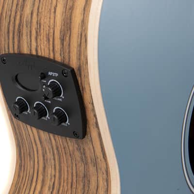 Applause AEO-69-B Applause Jump Series OM Cutaway Solid European Spruce Top Maple Neck 6-String Acoustic-Electric Guitar - Lagoon image 5