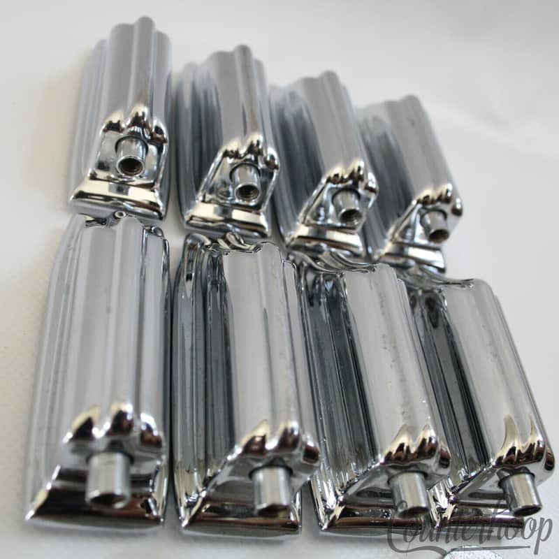 *Rogers 8x Beavertail Bass Drum Lugs+Felt Chrome Cleveland Holiday Vintage 60s* image 1