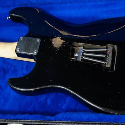Friedman USA Custom Shop Vintage S in Silver Metallic Stars over Black image 9